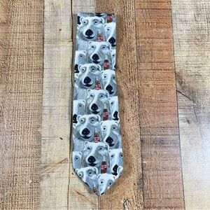 Vintage Coca Cola Polar Bear 100% Silk Tie Classic Collector Made in USA